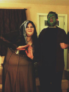 Anne and Tad dressed up as The Munsters for Halloween.